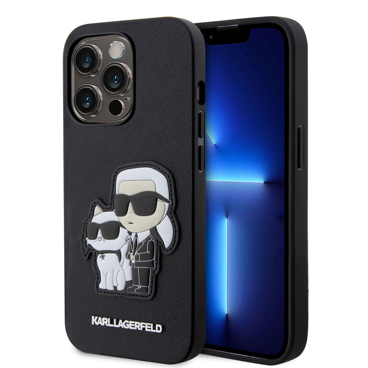 Karl Lagerfeld iPhone 14 Pro Max Saffiano Deri K&C Dizayn Telefon Kılıfı - 1 Karl Lagerfeld iPhone 14 Pro Max Saffiano Deri K&C Dizayn Telefon Kılıfı - 1